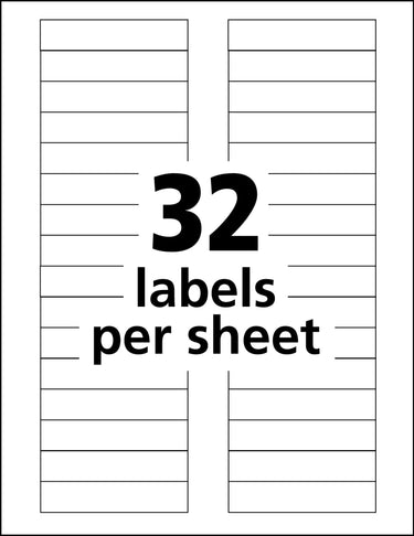 Avery Durable White Cover Up ID Labels for Laser Printers, 0.625